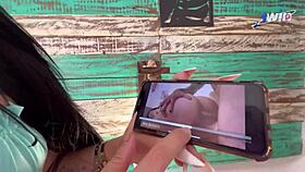 Passionate Brunette Brazilian Bends Over for Stranger in Pousada