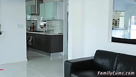 Arab stepmom and ally's daughter play with strapon in wild milf action