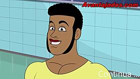 Cartoon Gay Gym Encounter