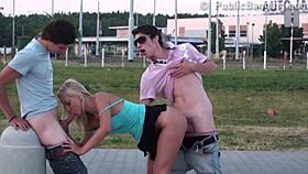 i'm daring you to join this public street gangbang with the teen