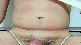 Oh, I tied myself up and spanked my cock in solo masturbation!