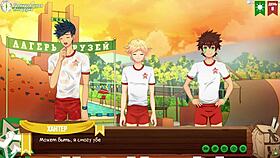 oh wow, natsumi gives a juicy blowjob in game friends camp episode 9 with russian voice