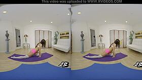 hot yoga girl rides my big dick in vr