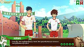 oh wow, natsumi gives a juicy blowjob in game friends camp episode 9 with russian voice