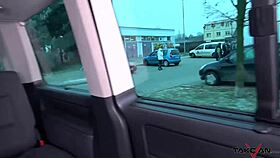 found this busty milf whore on the street, got her pussy cum covered in a driving van, damn