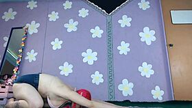 Beginner Cute Milf Flashes Pierced Nipples in Bikini Yoga?