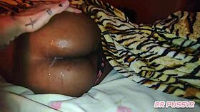 lover leaves the ebony angolana for the cuckold to see