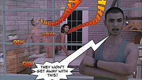 in this 3d comic, a busty big ass mature cheats with a monster cock