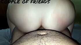 She whispers, 'Fuck my tight ass hard on the bed, babe.' Her horny girlfriend joins for intense anal with the couple.