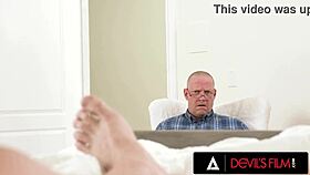 Freya Parker feels the thrill of fucking her pervy stepdad in this exhibitionist scene