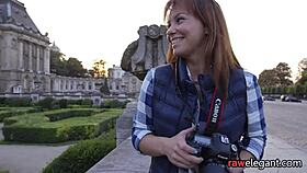 Anally drilled maid bent over on all fours in POV