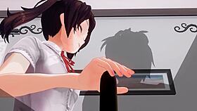 Uh, my lil sis in anime keeps teasing my anal while edging me... uncensored!