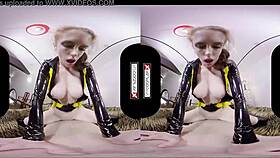Batgirl Cosplay Slut Offers Silly Blowjob In VR