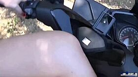 Little Spanish Brunette Mature Fucking And Sucking Big Cock In The Mountains