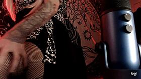 Bbw Mistress Rubs Stockings Voyeur