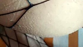 I have this foot fetish where I fuck her deliciously and cum on her pierced feet in fishnets.