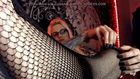 Bbw Mistress Rubs Stockings Voyeur