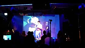 Public outdoor milk pumping show