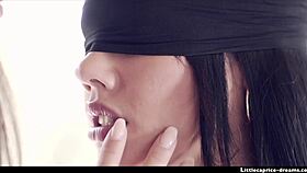 Apolonia and young Caprice explore first touch in sensual play