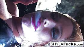 Shyla Feels Arousal from Her Smoking Fetish Session
