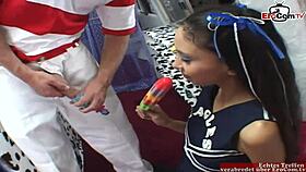 Petite 18yo Teen with Small Tits Picked Up for Hot Car Fucking