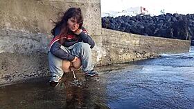 Sexy Girl Pissing Compilation Part 2 in Close-Up