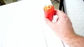 Hot Wax Play Tied & Spanking For Asian Girlfriend With Cim Finish