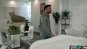 Bratty stepdaughter Demi Hawks gets punished by stepdad Seth Gamble in rough DDLG masterpiece.