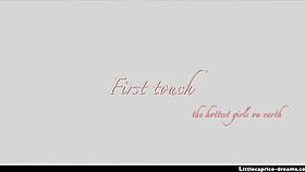 Apolonia and young Caprice explore first touch in sensual play