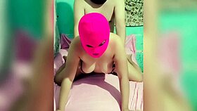 Latina Wife Bent Over in Doggystyle Position