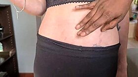 desi slut plays with petite outie navel fetish