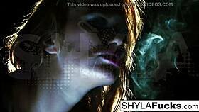 Shyla Feels Arousal from Her Smoking Fetish Session
