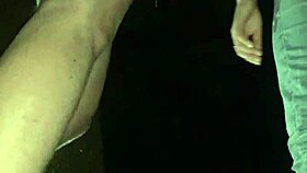 Wife pegging husband in public woods, girl fucks guy with big cock 😈