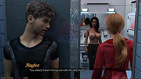 Teen nearly caught in lesbian encounter with big tits indian milf in stranded in space 72.