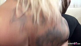 Deutsche Scout fickt Berliner Fitness-Tattoo-Model Sandy für Geld