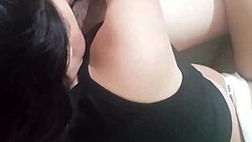 My girlfriend gives an amazing blowjob to my best friend and they fuck while recording!