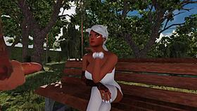 kitty's sucking that big cock outdoors, ready for cumshot?