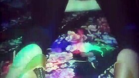 Solo amateur Sharon in hot latex and panties at work