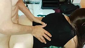 Colombian hotwife in deep anal trio with husband's new boss, part 2