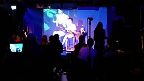 Public outdoor milk pumping show