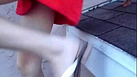 brookeskye heads to the rooftop to rub her pussy to orgasm