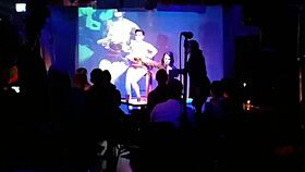 Public outdoor milk pumping show