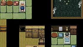 tanned girl natsuki in hentai game episode 36 interacts with old man in public group setting