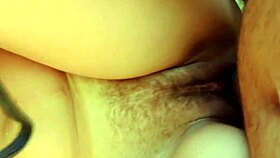 Watch that tanned milf fuck outdoors and milk fat cock on her belly?