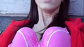 brookeskye heads to the rooftop to rub her pussy to orgasm