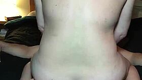 Real amateur wife rides husband's cock cowgirl style