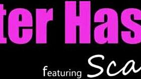 Scarlet skies teases stepbro with ripped clothes and ass licking