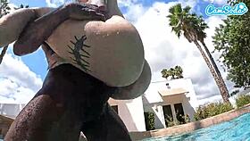 teen amateur underwater with bbc