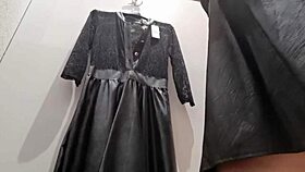 Italian mother-in-law invites you to flash her ass in leather dresses at the store?