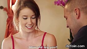 i can’t believe she gapes her slim slit, losin virginity...